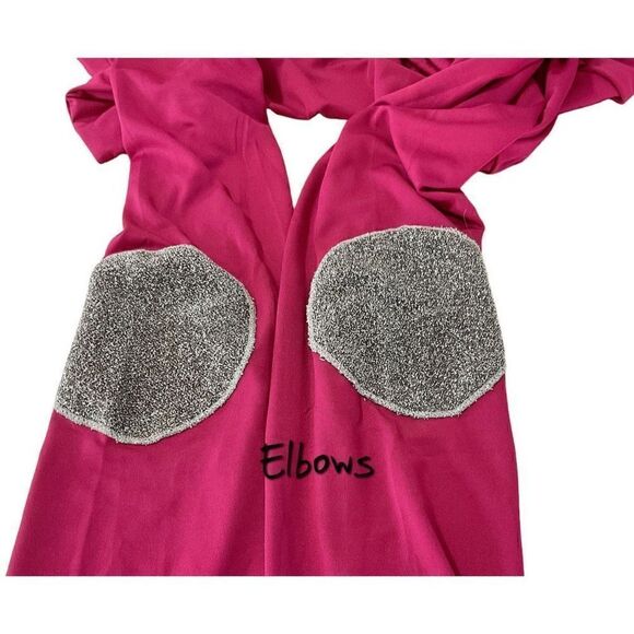 BKE Fuchsia Hi-Lo Jersey with Silver Elbow Patches XL - Picture 3 of 3